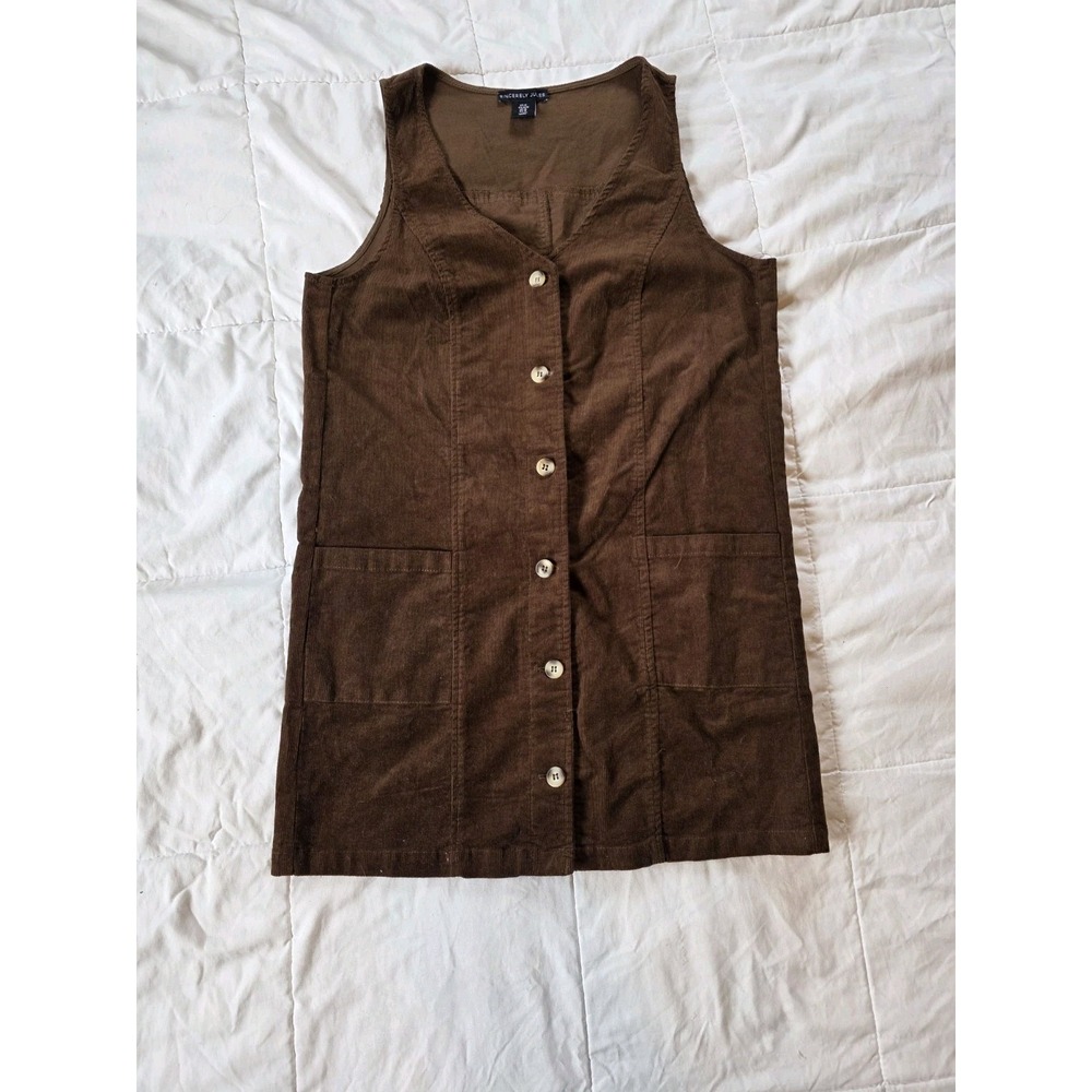 Sincerely Jules Brown Button Up Mini Dress | Size Medium
